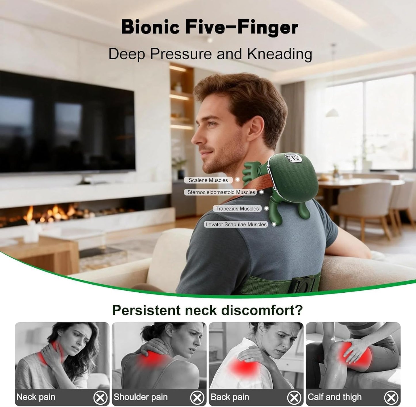 Relaxa™ Electric Hand Shape Neck & Shoulder Massager