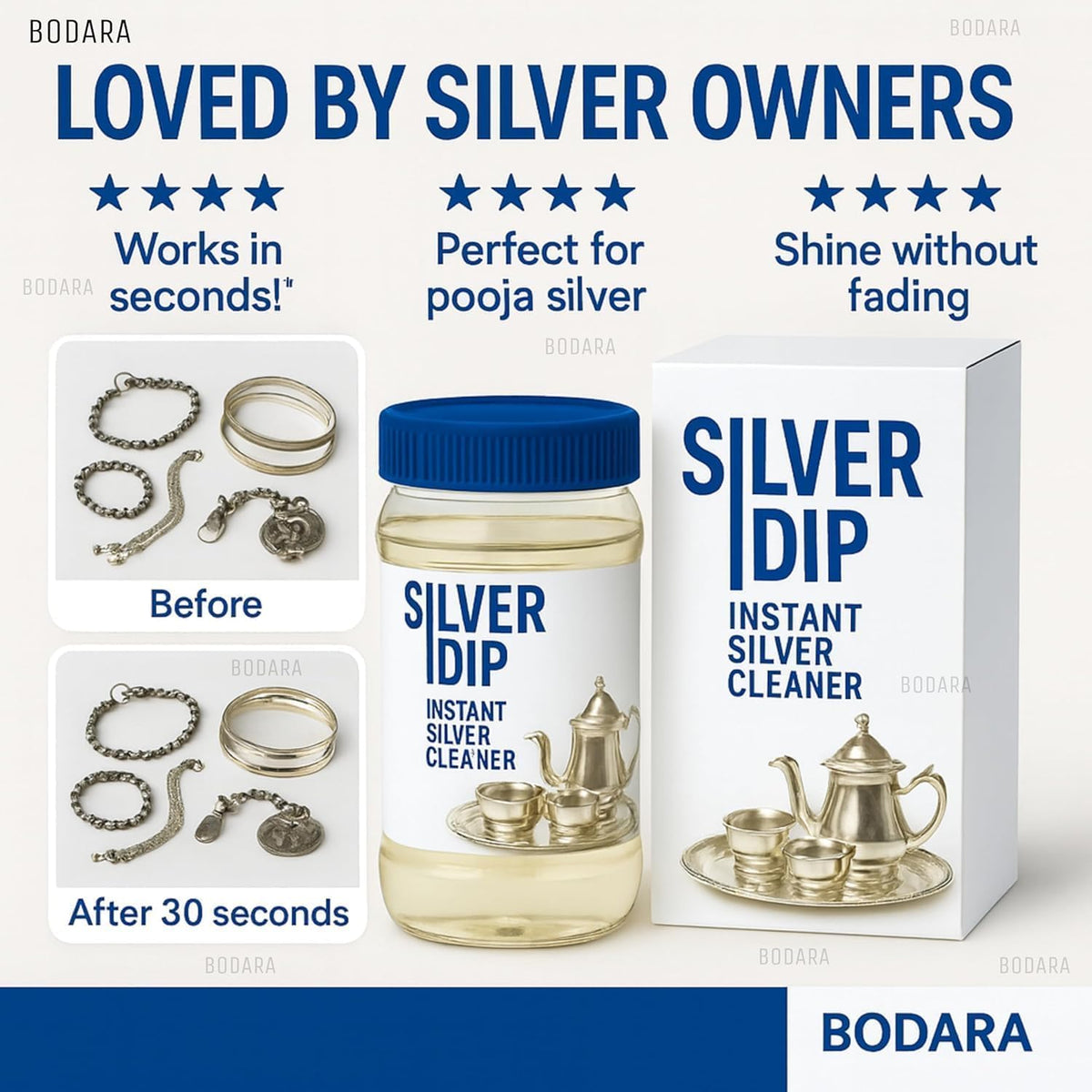 Silver Dip Instant Silver Cleaner For Home & Kitchen Use (Pack Of 2)