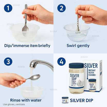 Silver Dip Instant Silver Cleaner For Home & Kitchen Use (Pack Of 2)