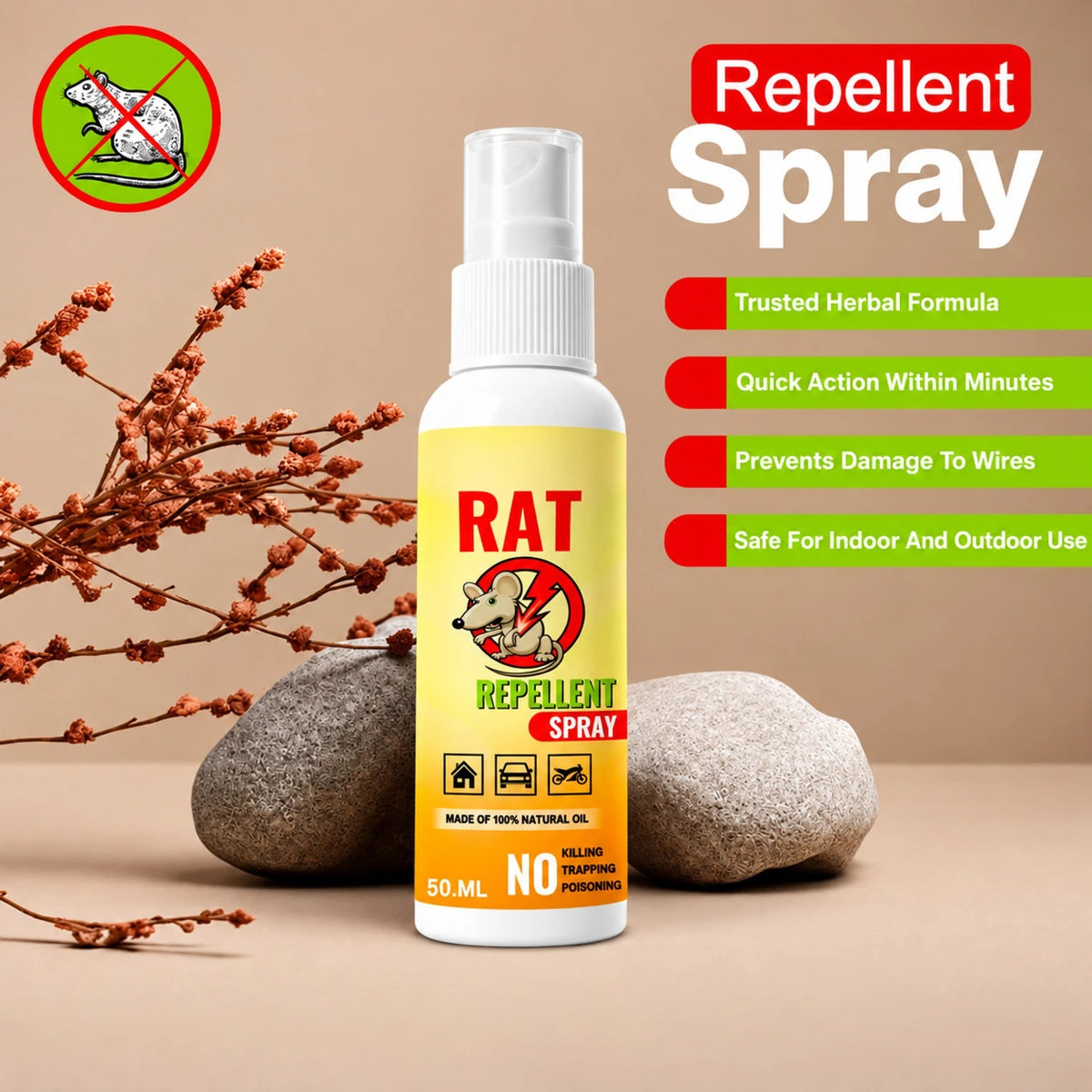 Rat Repellent Spray (Pack of 3)