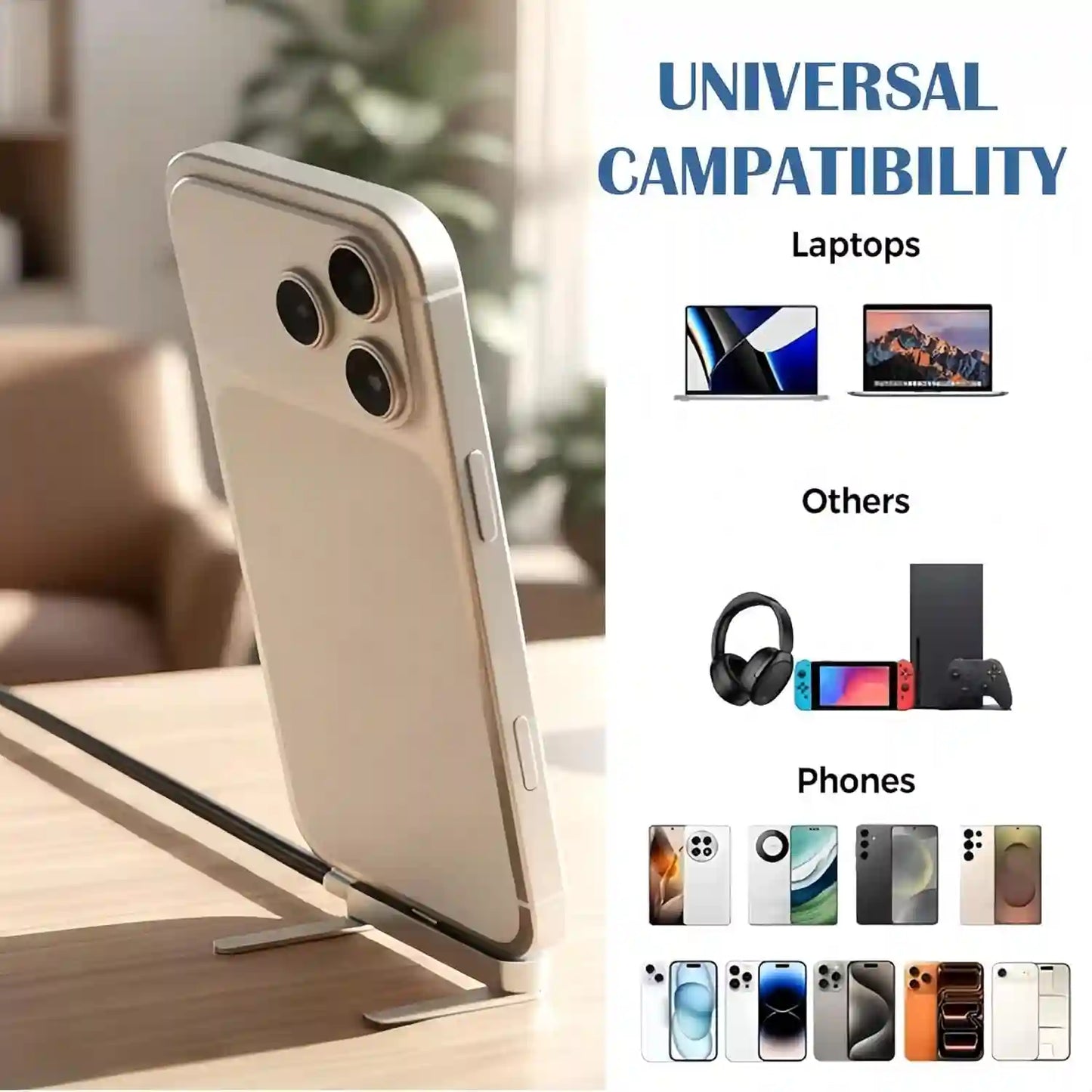 GripStand™ Charge Cable & Phone Stand - Gaming, Work & Travel