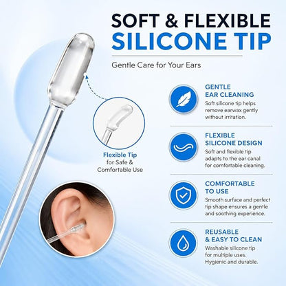 Reusable Silicone Ear Wax Remover Sticks (24Pcs)