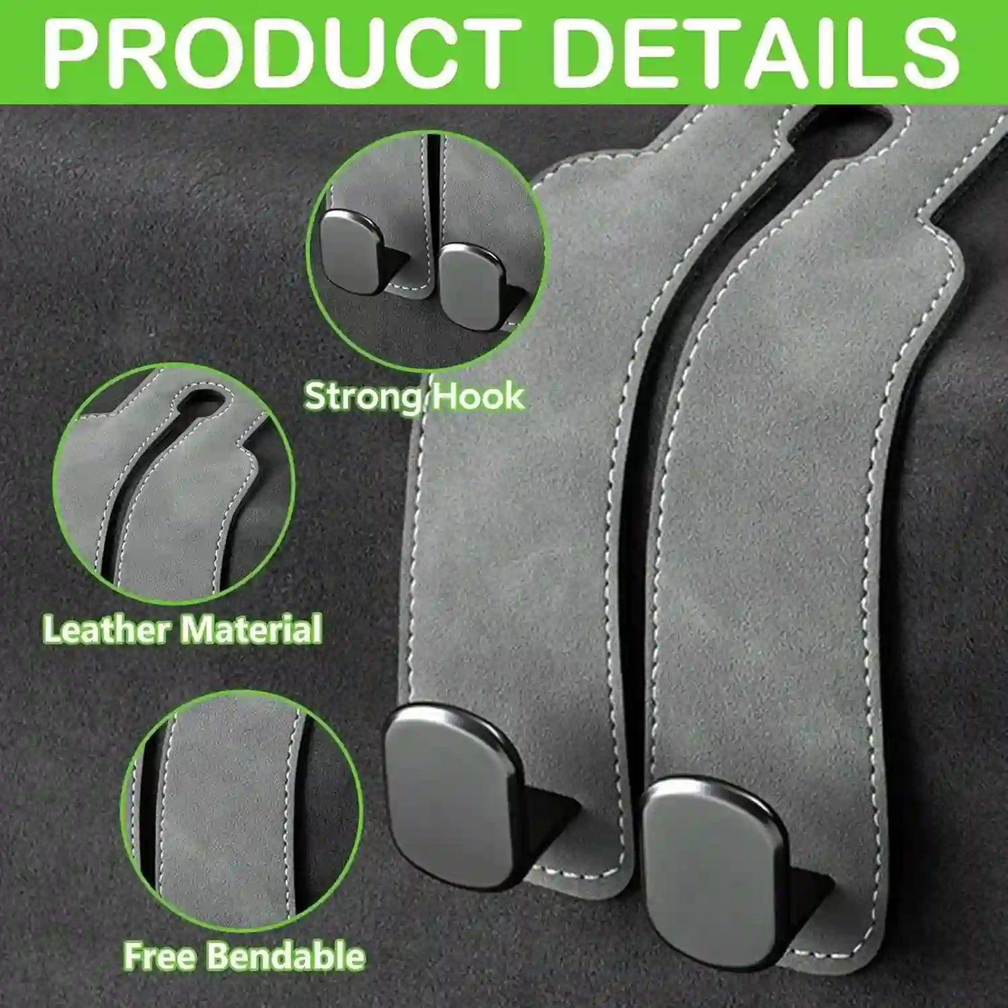 Car Hooks for Headrest (Pack of 2)