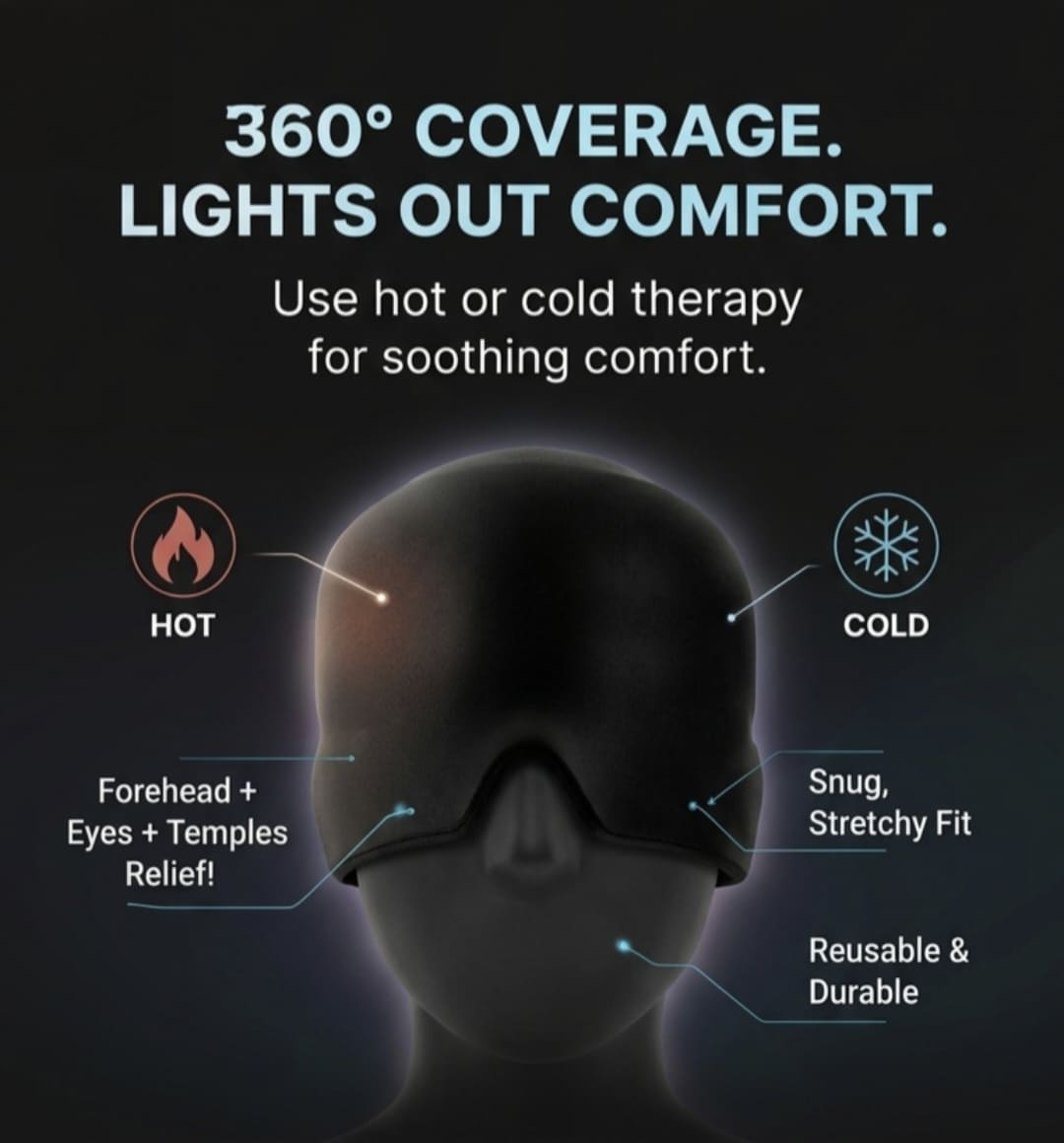Migraine Relief Cap™ - Hot & Cold Gel Therapy for Instant Headache & Sinus Relief