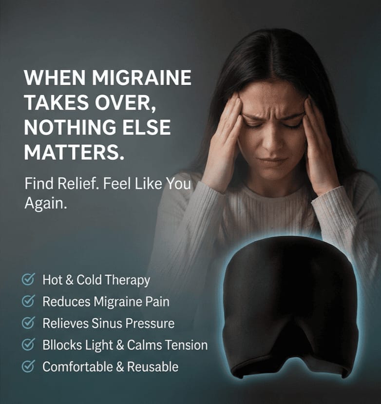 Migraine Relief Cap™ - Hot & Cold Gel Therapy for Instant Headache & Sinus Relief