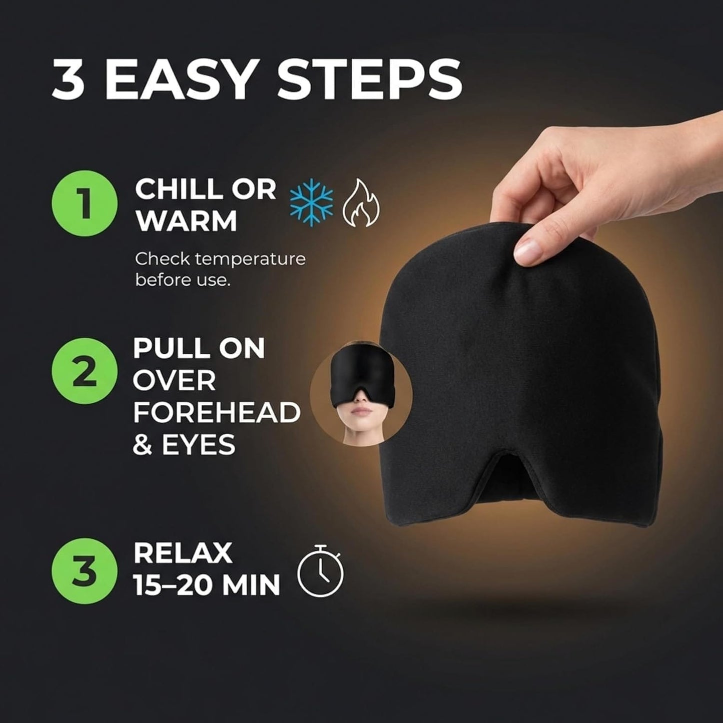 Migraine Relief Cap™ - Hot & Cold Gel Therapy for Instant Headache & Sinus Relief