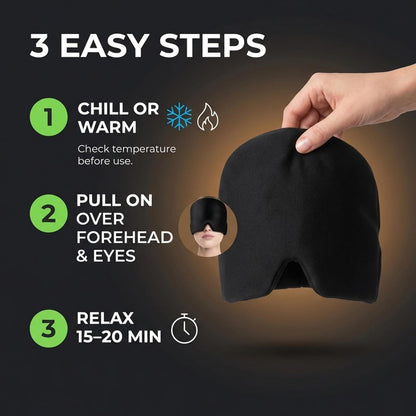 Migraine Relief Cap™ - Hot & Cold Gel Therapy for Instant Headache & Sinus Relief