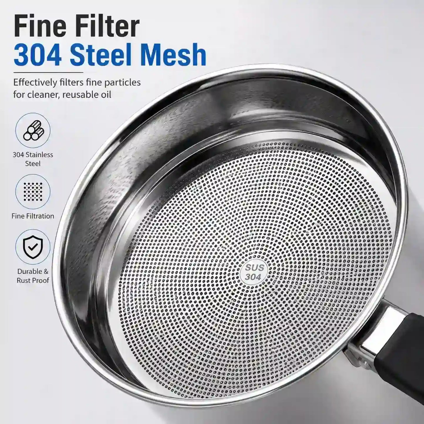 OilSaver™ 1.3L Stainless Steel Oil Filter Pot