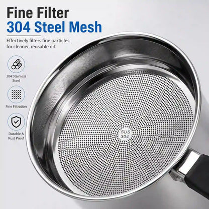 OilSaver™ 1.3L Stainless Steel Oil Filter Pot