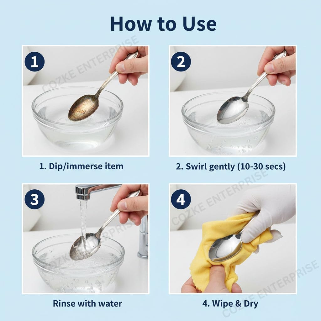Silver Dip Instant Silver Cleaner For Home & Kitchen Use (Pack Of 2)