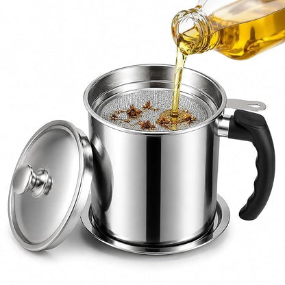 OilSaver™ 1.3L Stainless Steel Oil Filter Pot