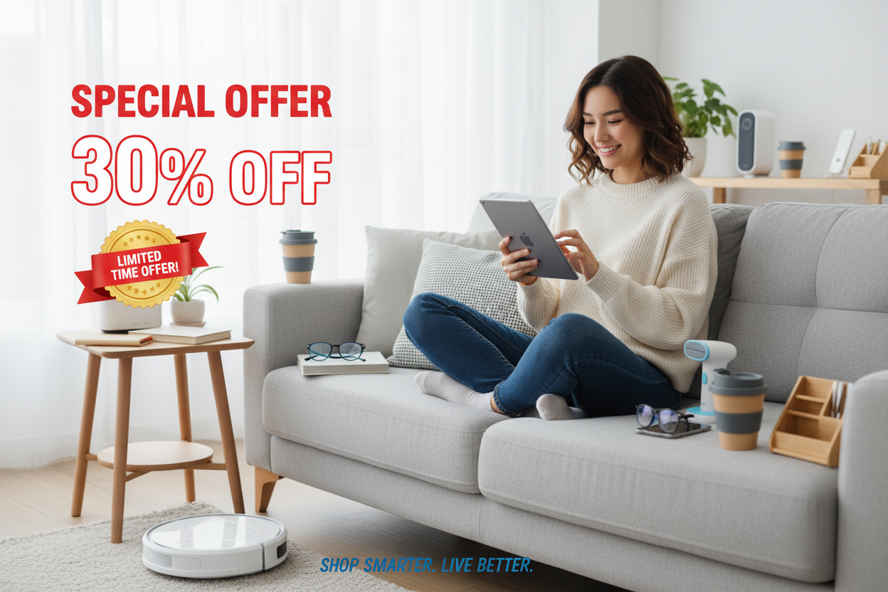 Special Offer Lady with iPad